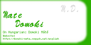 mate domoki business card