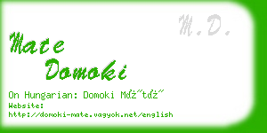 mate domoki business card